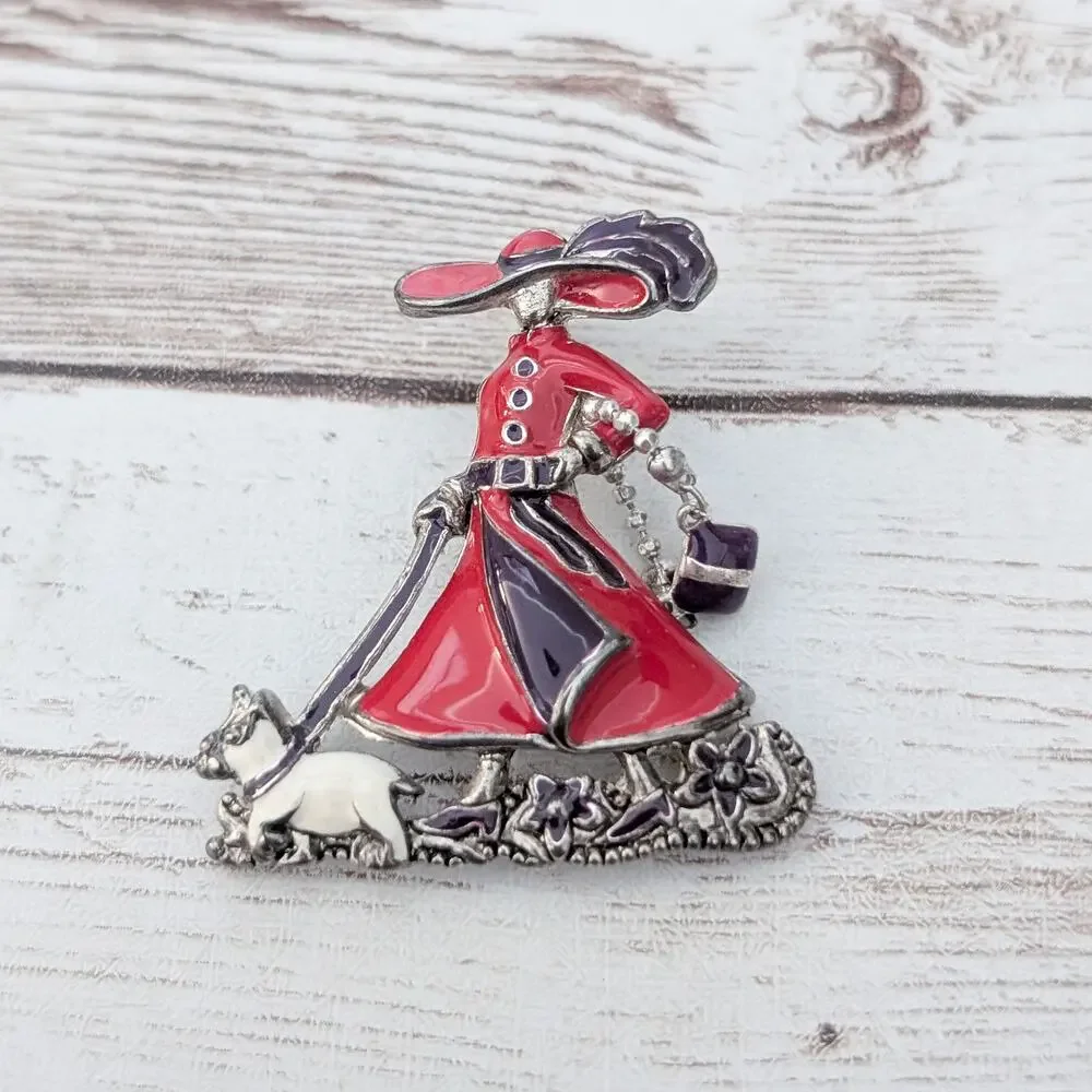 Vintage Pendant Unusual Fashionable Lady (No Chain Included)